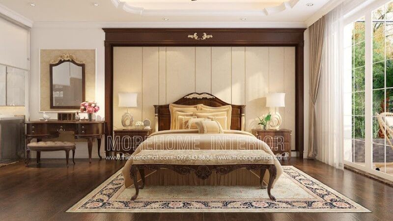 Bạn cứ nghĩ rằng, bàn trang điểm thì cần gì phải đầu tư tỷ mỷ, nhưng có lẽ bạn đã sai. Bàn trang điểm tuy nhỏ nhưng mà nó lại góp phần tạo nên vẻ đẹp chung cho cả căn phòng. Và đương nhiên, khi lựa chọn mẫu bàn trang điểm gỗ cho phòng ngủ chúng ta nên lựa chọn mẫu bàn trang điểm phù hợp với không gian nội thất phòng cũng như phong cách thiết kế nội thất phòng ngủ. Giống như mẫu bàn trang điểm tân cổ điển bằng gỗ óc chó này vậy.
